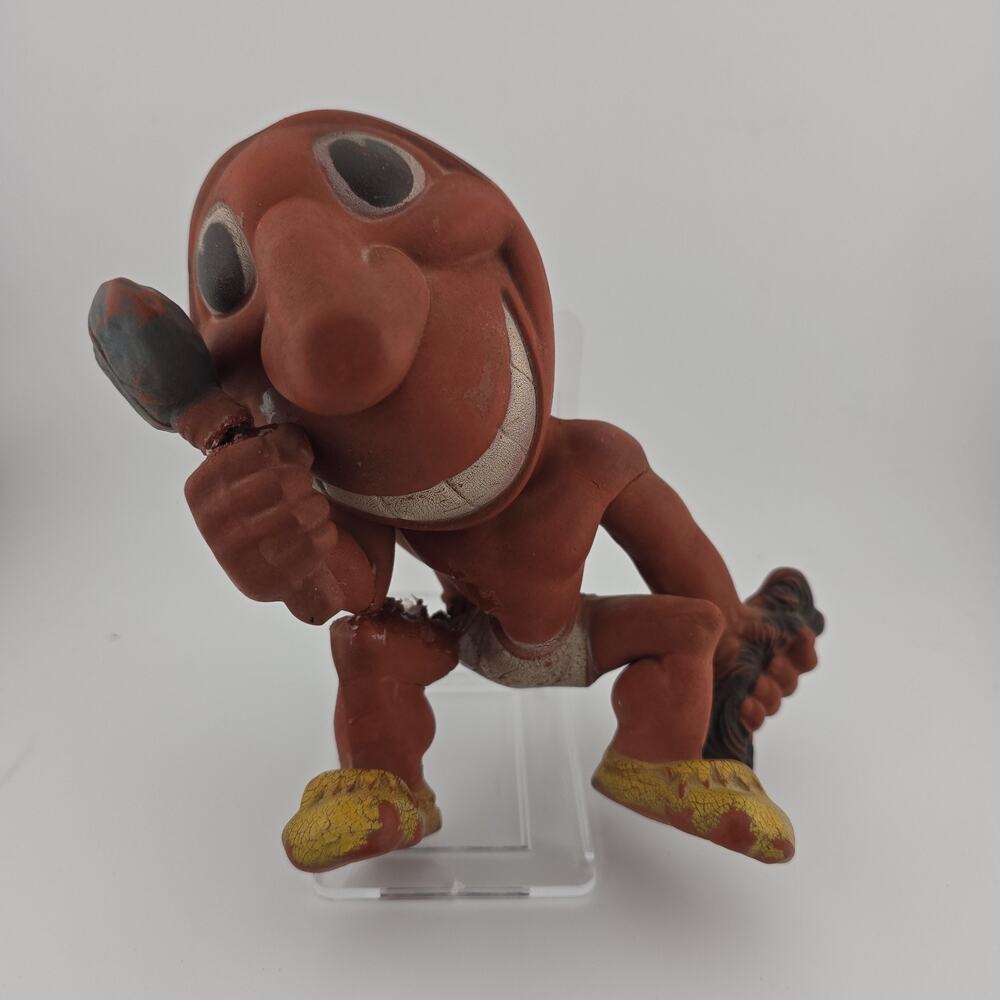 1940s Cleveland Indians Chief Wahoo Squeeze Toy Rempel Rubber Baseball Mascot